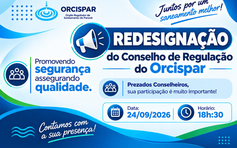 Redesignação da 40º sessão do Conselho de Regulação do Orcispar