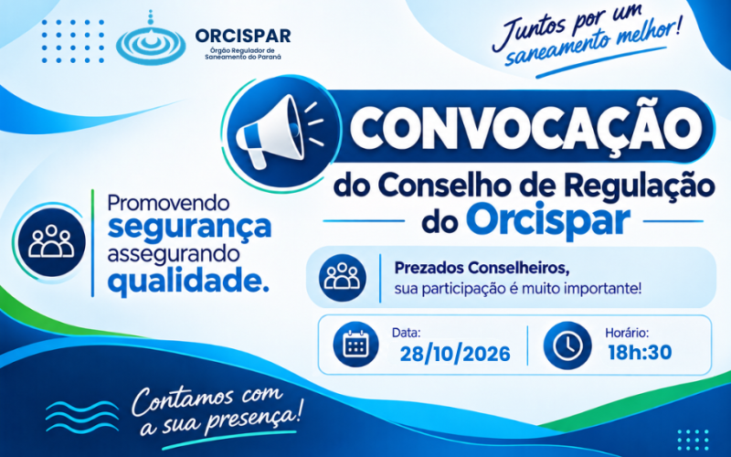 Convocação para 41º sessão do Conselho de Regulação do Orcispar